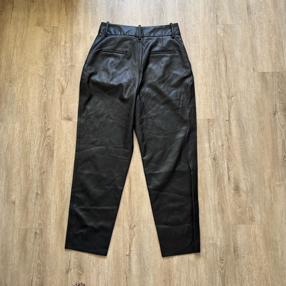 Zara Faux Leather Trousers pants - Picture 6 of 9